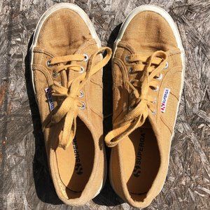 Superga Linen Tan Sneakers Shoes 7